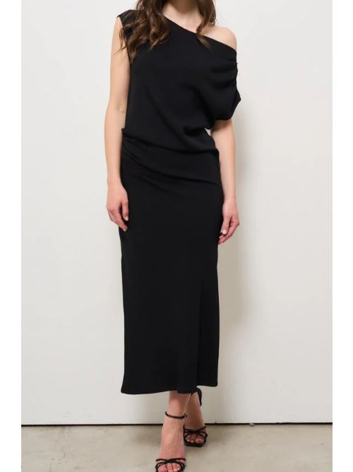Abito lungo con drappeggio Manila Grace MANILA GRACE | A170VU-MA001